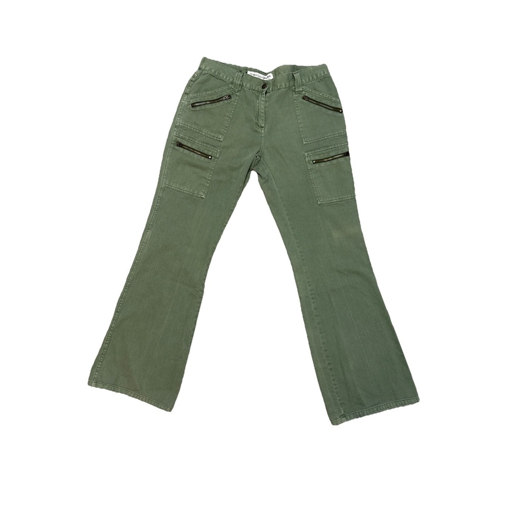 VTG Younique Jeans Women's Y2K Flare Zipper 90s Cargo Pockets Pants Grunge Sz 13